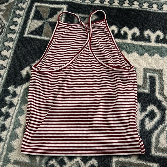 White and red striped halter top size medium - Picture 5 of 5